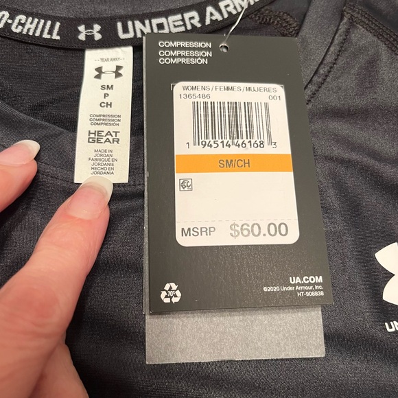 NWT Under Armour Iso-Chill Team Long Sleeve Compression Shirt Black Size S - Picture 7 of 9